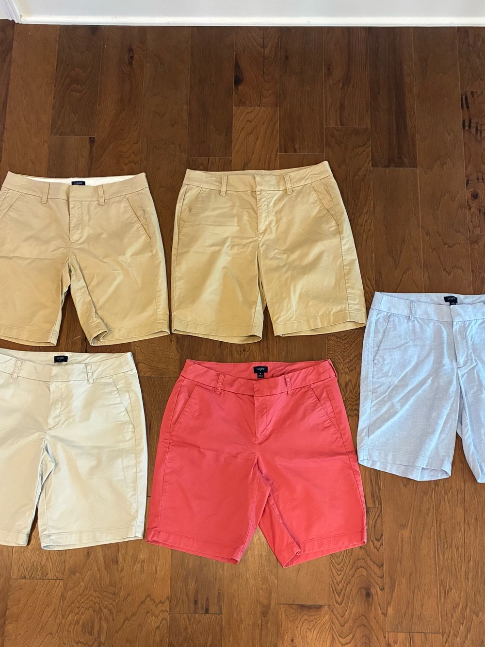 J. Crew Lot of Shorts - Khaki, Coral, Blue